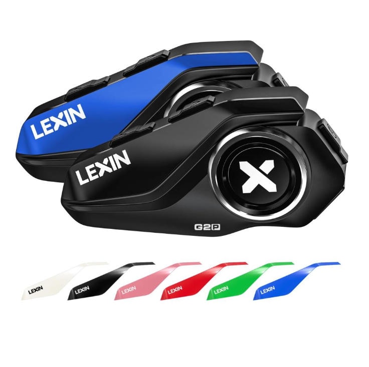 LEXIN インカム G2P 6人同時接続 バイク用インカム 6つオプション FMラジオ 通話自動復帰 bluetooth ヘッドセット 連続13通話時間 インカムバイク用 他社接続可能 Siri対応