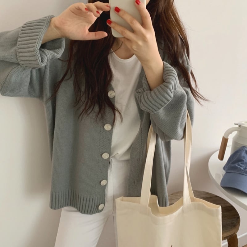 7color レディース トップス カーディガン オーバーサイズ ラフ ゆったり 楽ちん