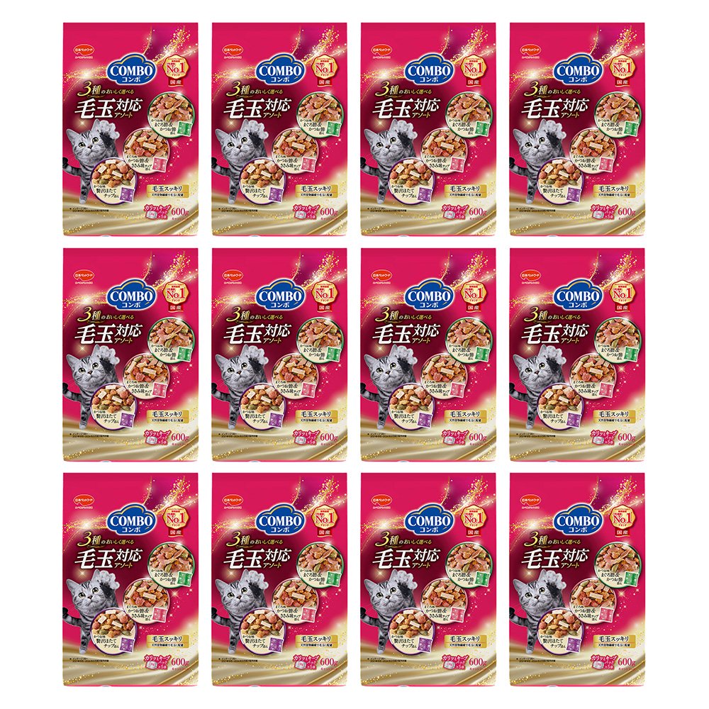 キャットフード　コンボ　キャット　毛玉対応アソート　６００ｇX１２　ＣＲＣ35―15―60―30―00