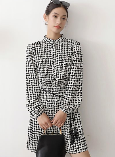 Qoo10] 2025早秋新作0815 チェック柄ワン : レディース服