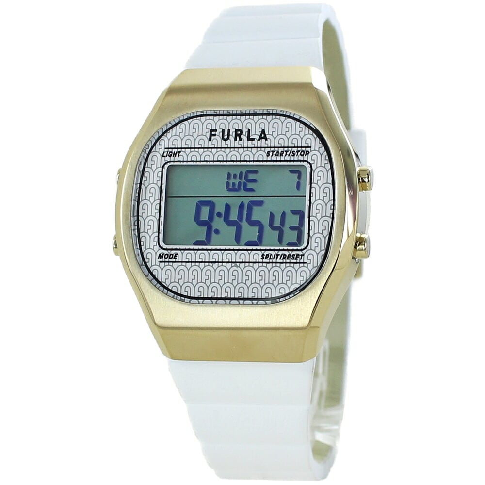 国内正規品 フルラ デジタル腕時計 レディース ブランド 革ベルト 時計 白 ゴールド ホワイト シンプル かわいい 大人 女性 誕生日プレゼント 女友達 母 還暦祝い 妻 彼女 記念日 お祝い ギフ