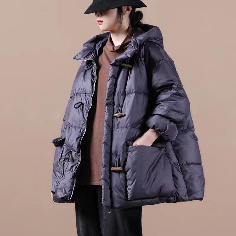 新作登場 ダウン ダウンコート ポケット ミディアム 無地 前開き トップス 長袖 秋冬 アウター 体型カバー 大きいサイズ ゆったり カジュアル