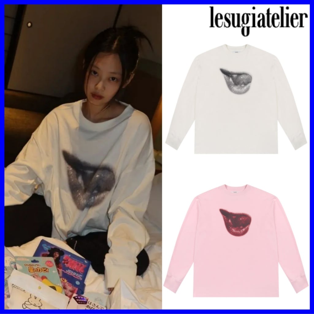 [公式正規品] 【LESUGIATELIER】Sensual Graphic Long Sleeve T-Shirt 2色 [BLACKPINK ジェニー着用] ロング スリーブ Tシャツ