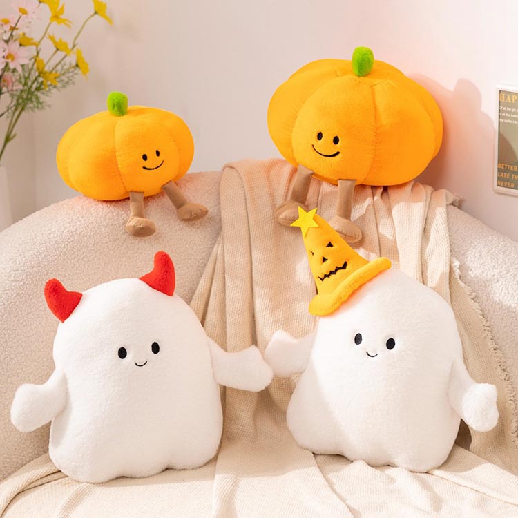 激安セール ハロウィン 飾り ぬいぐるみ カボチャ 幽霊 悪魔 ハロウィン ぬいぐるみ 動物 ロングクッション ふわふわ 子供 女の子 男の子 癒し 可愛い かわいい 抱き枕 睡眠枕 ソフト 添い寝ま