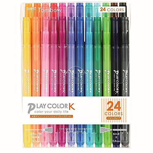 （まとめ買い）水性ペン プレイカラーK 24色セット GCF-012 [x3]