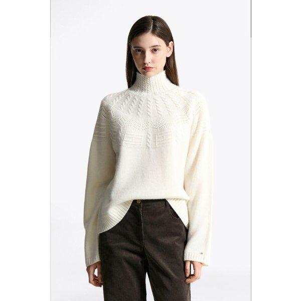 T22F9KTO094WT1 ウール フェアアイル モックネック セーター