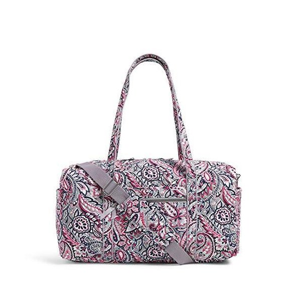 Vera Bradley Women s Signature Cotton Medium Travel Duffel Travel Bag， Gramercy Paisley， One Size 並行