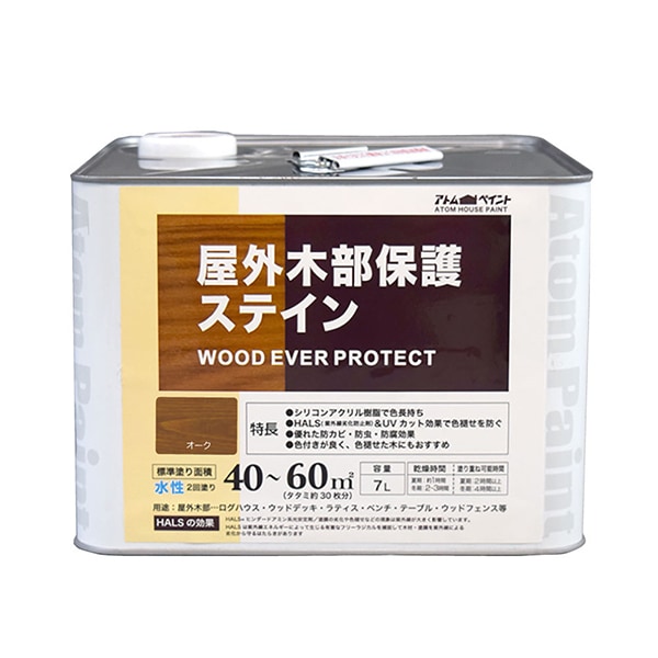 アトムハウスペイント 00001-08992 ウッドエバープロテクト 7L オーク