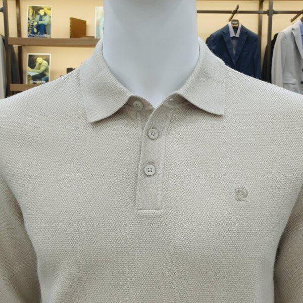 秋冬新作テクスチャーカラーニットTシャツ POKT3351826_SH