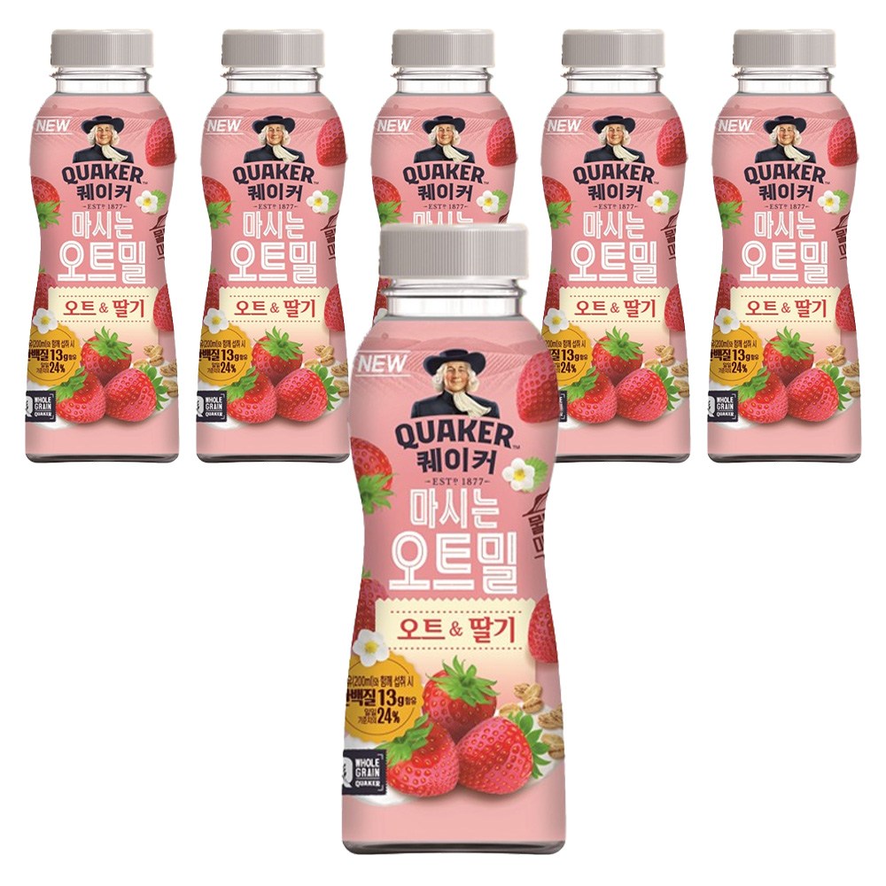クエーカー飲むオートミール春のイチゴ50g6個