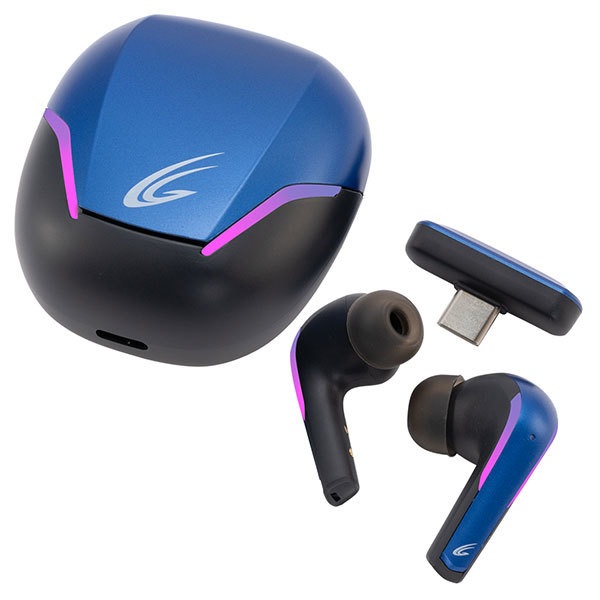 サイバーガジェット PS5/SW/PC用 ワイヤレスゲーミングイヤホン ブルー CY-GMWEPS2-BL