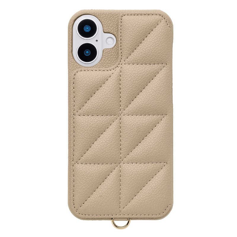 CCCフロンティア　Triangle Puffy Case for iPhone 16 Plus ベージュ　UNI-CSIP24L-2TPBE