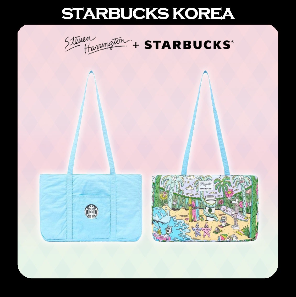 [STARBUCKSxSTEVEN HARRINGTON] STEVEN HARRINGTON Reversible Bag 5,828円