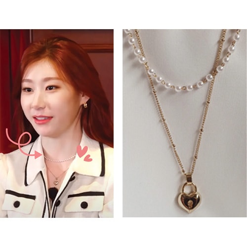 [ITZYチェリョン着用] コールドハートロックネックレス/韓国ジュエリー 韓国ファッション 韓国人気ブランド 韓国人気ファッション 人気ジュエリー