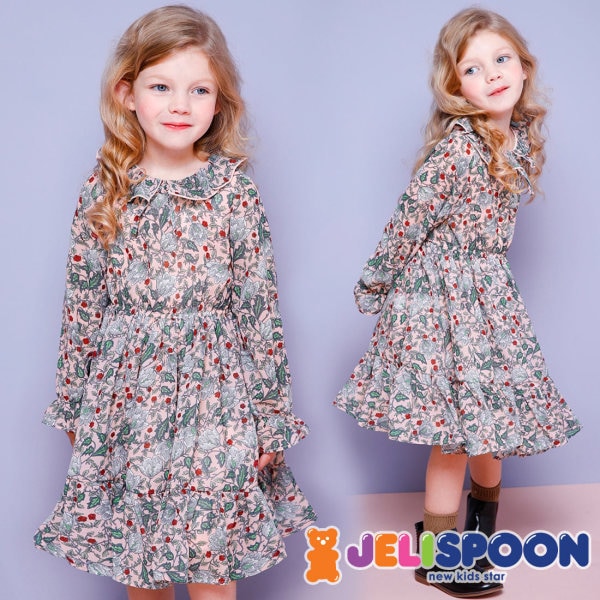 Topシークレットフラワーワンピース/子供服