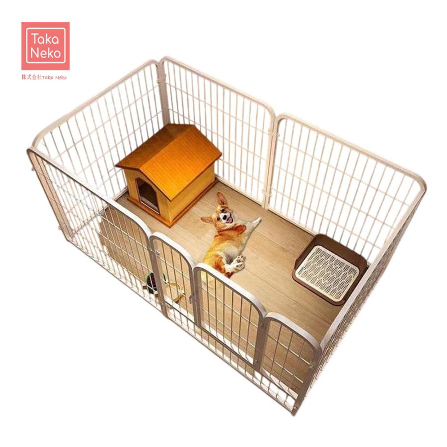 犬用 ケージ ペットサークル 犬ケージ ペット犬 ペットフェンス サークルケージ ドア付き DIY 取り付けが簡単 室内と屋外に適用 でき 置いて固定 ダブルロック 4,209円