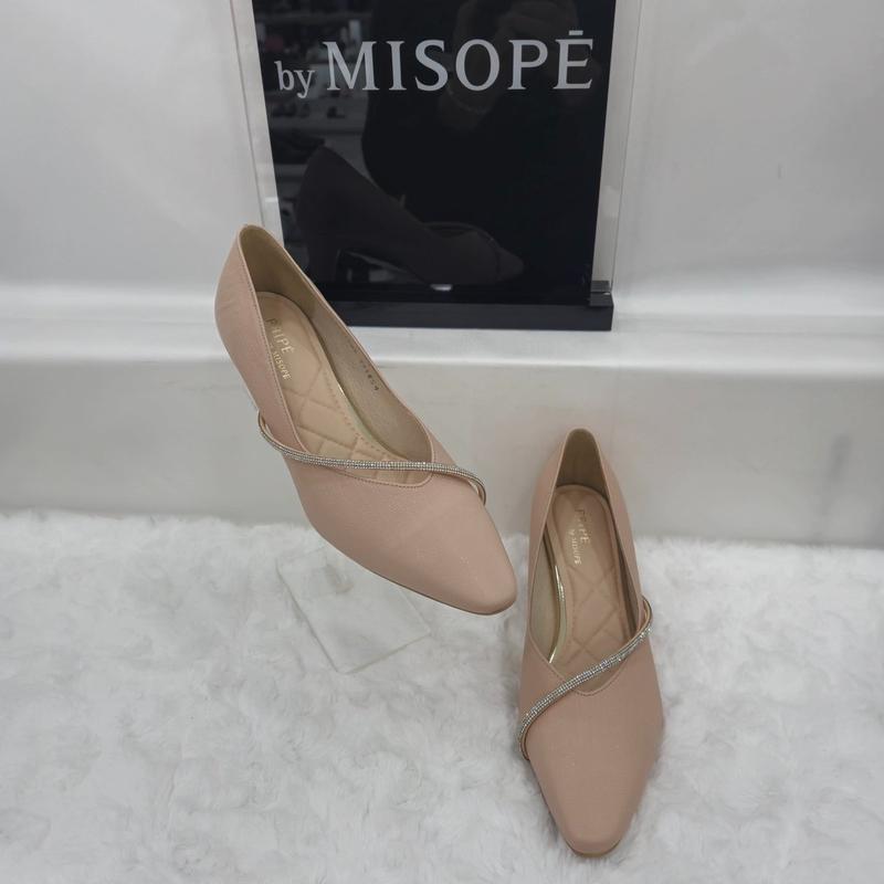 By 女性 パール ストラップ パンプス 112HT431SS005 PINK 3 JJ