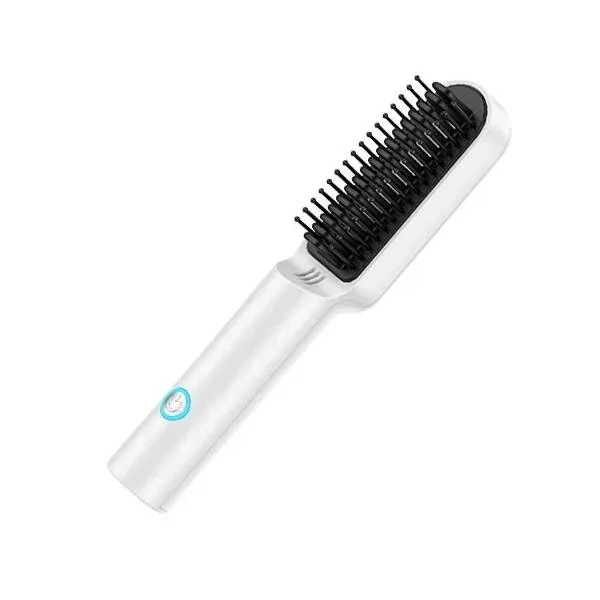 大人気！ ヘアアイロンブラシ ミニ ストレート コードレス 充電式 ヒートブラシ カール ヘアアレンジブラシ