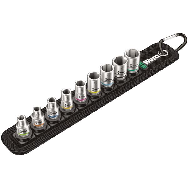 WERA ヴェラ 差込角 1/4DR 9点組 ZYKLOPソケットセット 003883 工具 ツール DIY 作業工具 道具