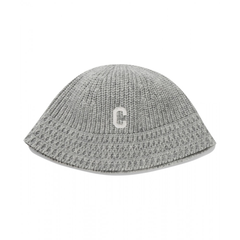 カバーナットウーマン Cロゴニットバケットハットグレー