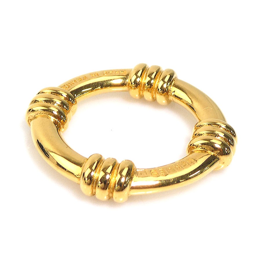 エルメス HERMES スカーフリング メタル ゴールド レディース e61122a