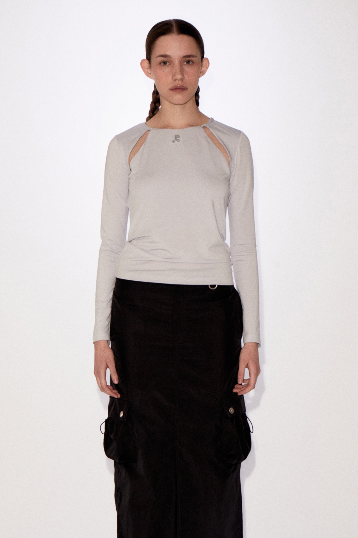 【REST & RECREATION】 RR BACK OPEN LONG SLEEVE TOP : 2COLOR