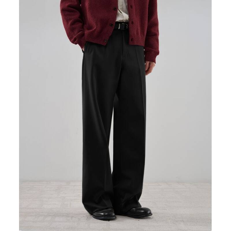 DRAW FIT バンディング ワイドスラックス [BLACK] DFPT2103BK 372503