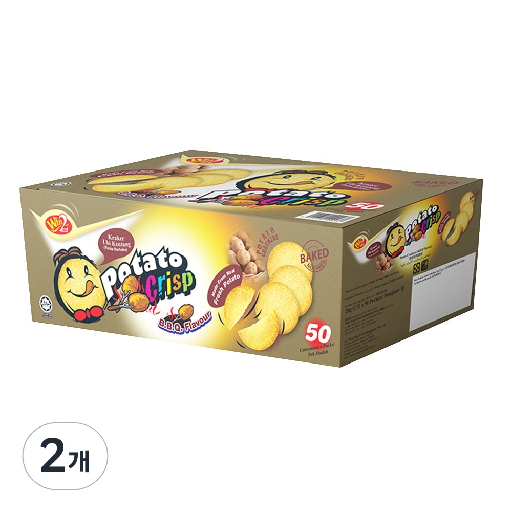 ウィンウィンフードポテトクリスプスナックバーベキュー味50p1kg2個