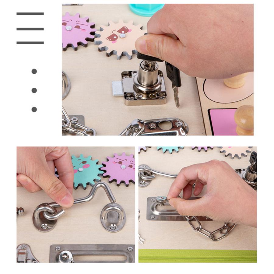 モンテッソーリ木製忙しい幼児教育感覚おもちゃ就学前教育玩具のための1 2 3歳の男の子 & 女の子