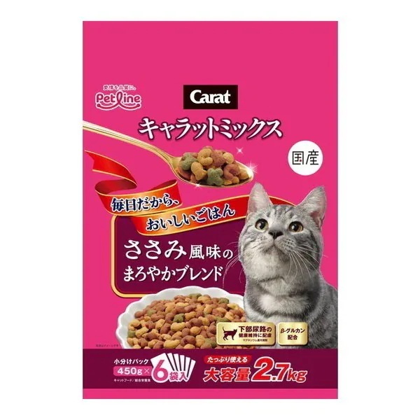 キャラットミックス ささみ風味のまろやかブレンド 2.7kg(450gx6)