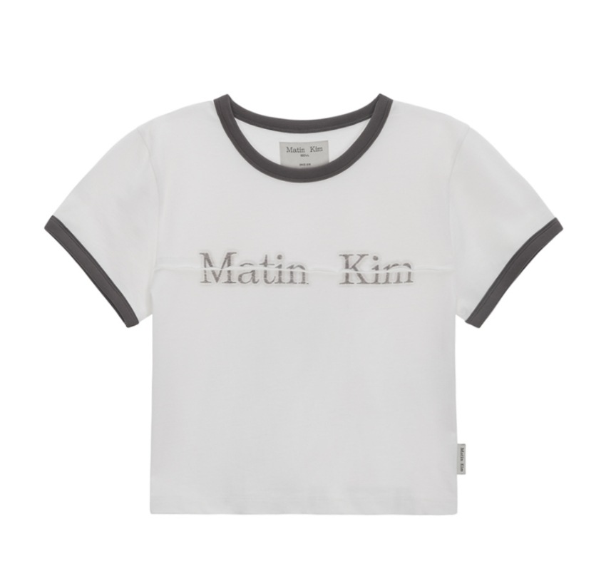 CUTTED LOGO RINGER CROP TOP 4色