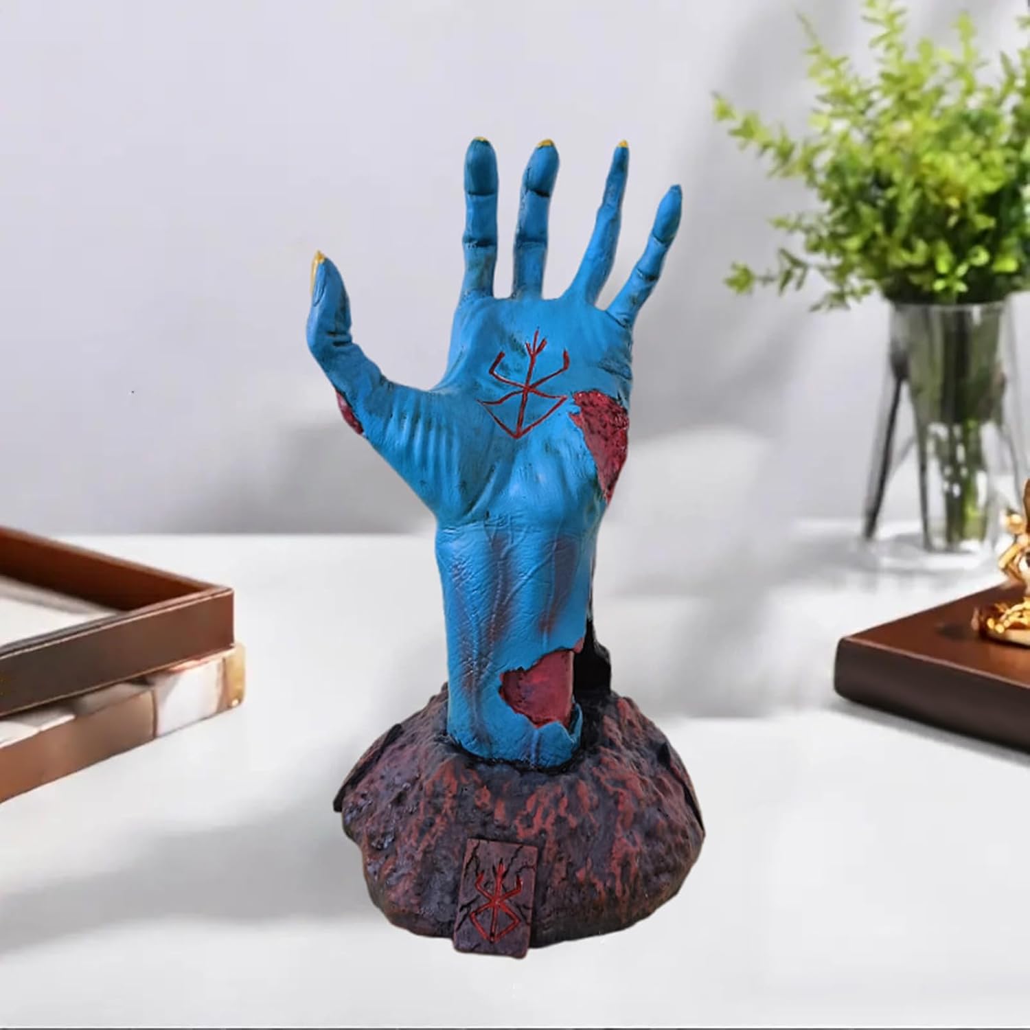 彫刻装飾 死 手シェルフフィギュリン ハロウィン用 レジン製 家庭や庭 エントランス 寝室 ドレッサー 風呂場 バルコニー 棚 リビングルーム 装飾