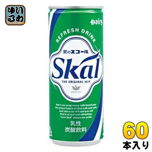 南日本酪農 スコール ホワイト 250ml 缶 60本 (20本入×3 まとめ買い) 炭酸飲料