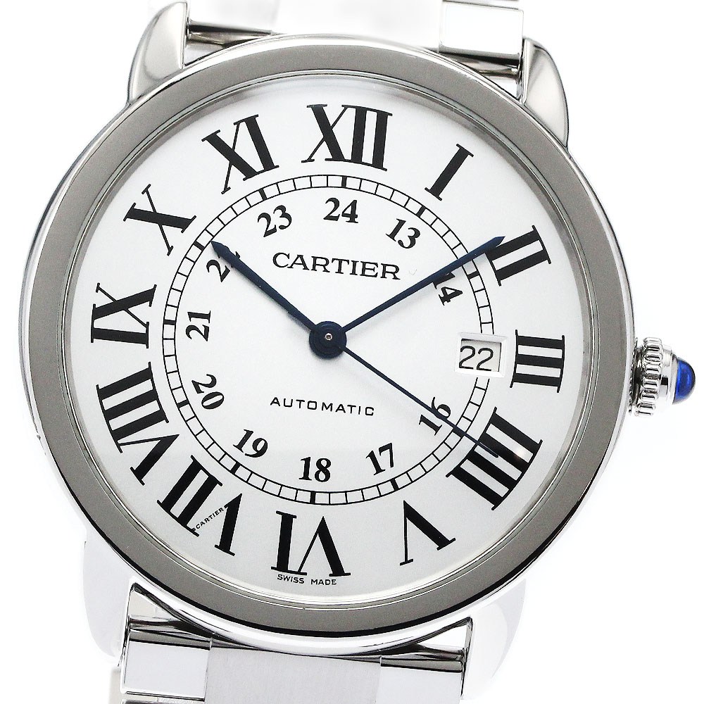 カルティエ CARTIER W6701011 ロンドソロ ドゥ カルティエXL デイト 自動巻き メンズ 良品 _869296【中古】