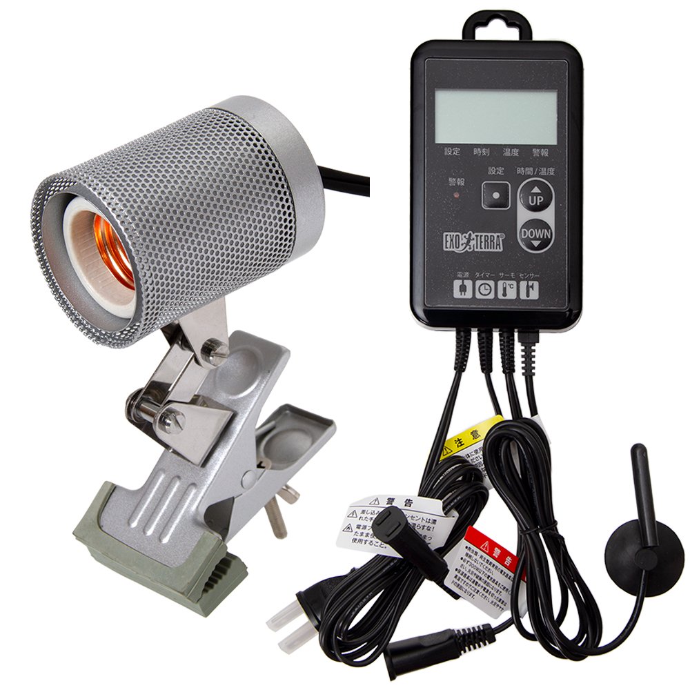 サーモ＆ソケットセット　ＧＥＸ　タイマーサーモ　ＲＴＴ－１＋クリップスタンド　テラ（口金Ｅ２６）　爬虫類　ＣＲＣ17―33―40―00―00