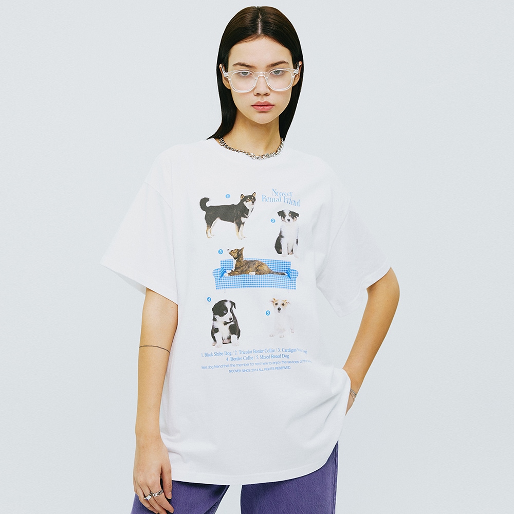 DOG FRIENDS TSHIRT-WHITE