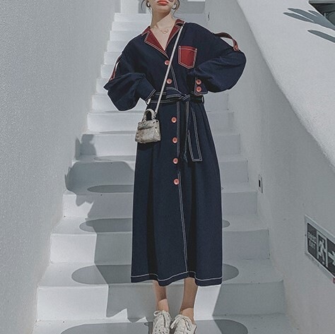 長袖ワンピース 秋冬ワンピース ワンピ ワンピースドレス かわいい クール モテ メンズライク