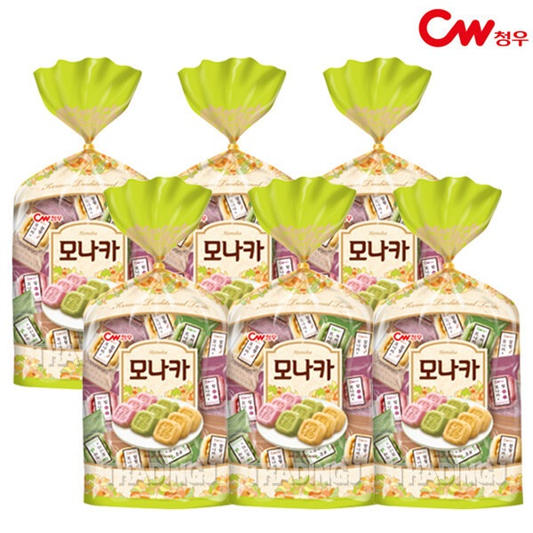 cw 青牛総合 モナカ 400g x6 さつまいも 緑茶 もち米 伝統菓子 韓菓 おやつ