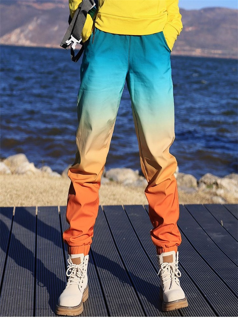 パンツ ロングパンツ　グラデーション 登山パンツ　スポーツパンツ　防水 防風　個性的