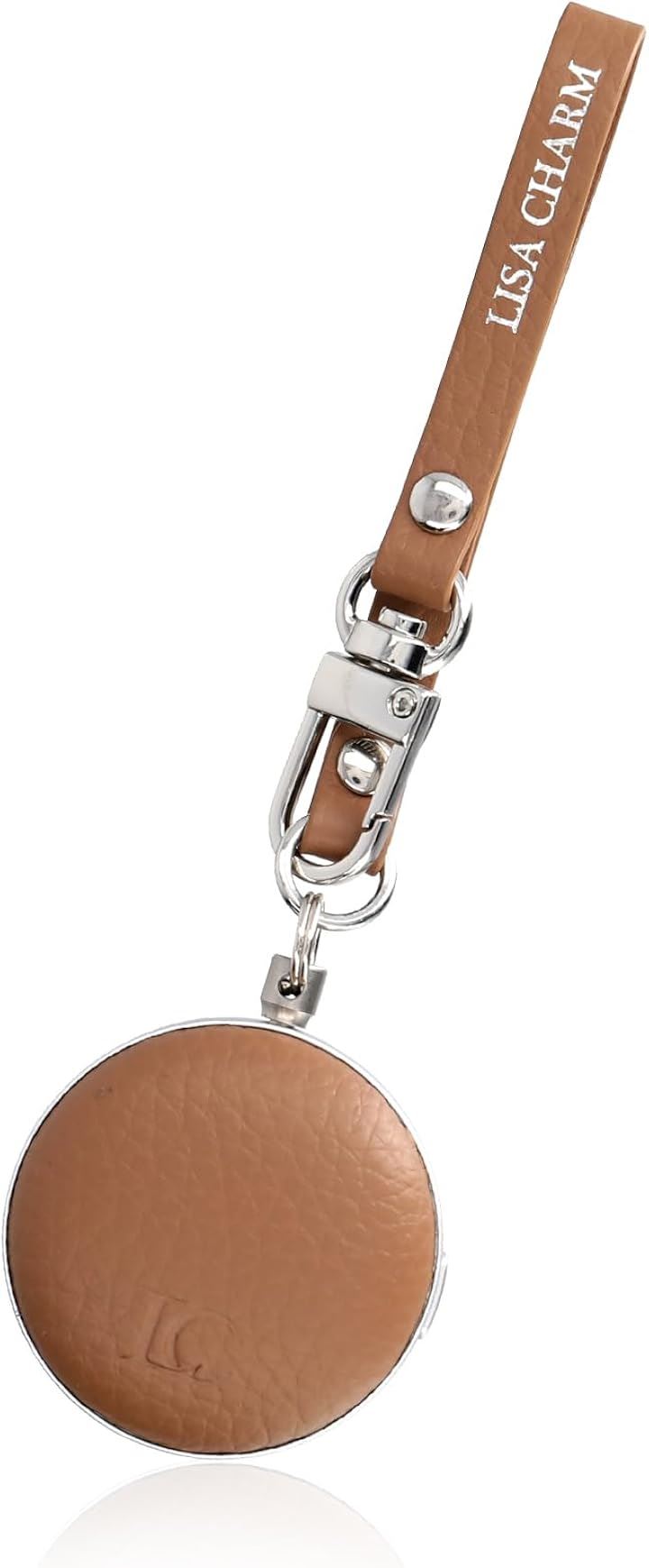 大人用防犯ブザー 女性用防犯ブザー 可愛い おしゃれ バッグチャーム 本革 マカロン ハンドメイド 超軽量(カフェ) 5,780円