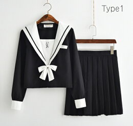 入学式/卒業式スーツ　セーラー服　コスプレ　長袖　女の子　学生l服コスチューム　JK/JC女子高生制服　上下セット　3点セット　グレー　コスプレ衣/コスチューム/仮/制服/学生服/女子高生/清純派セー