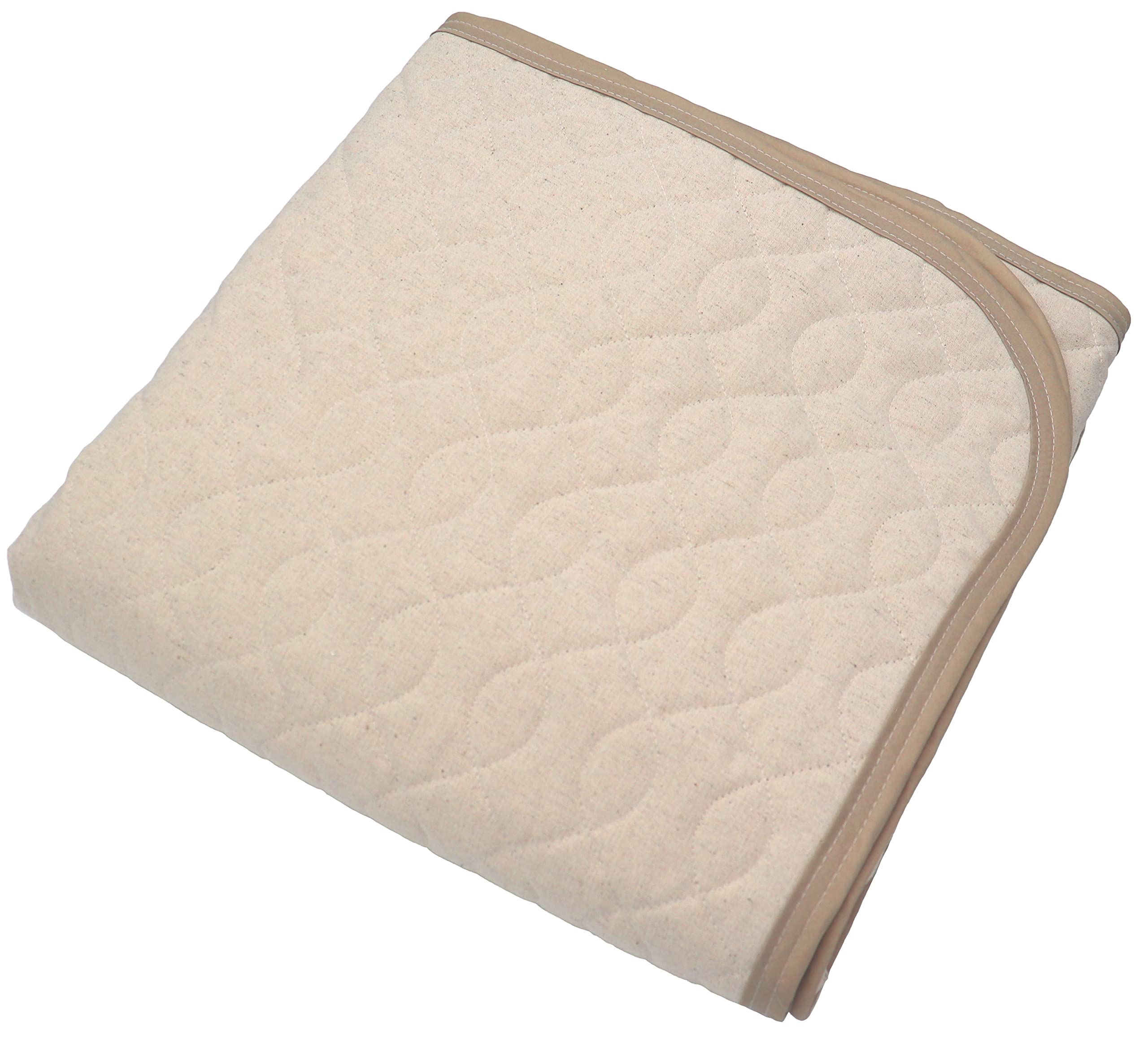 CAMEL PALMS 日本製 綿80％麻20％ キャンバス調厚地 敷パッド 中わた綿100％ シングル 105×205cm ナチュラルベージュ 4,410円