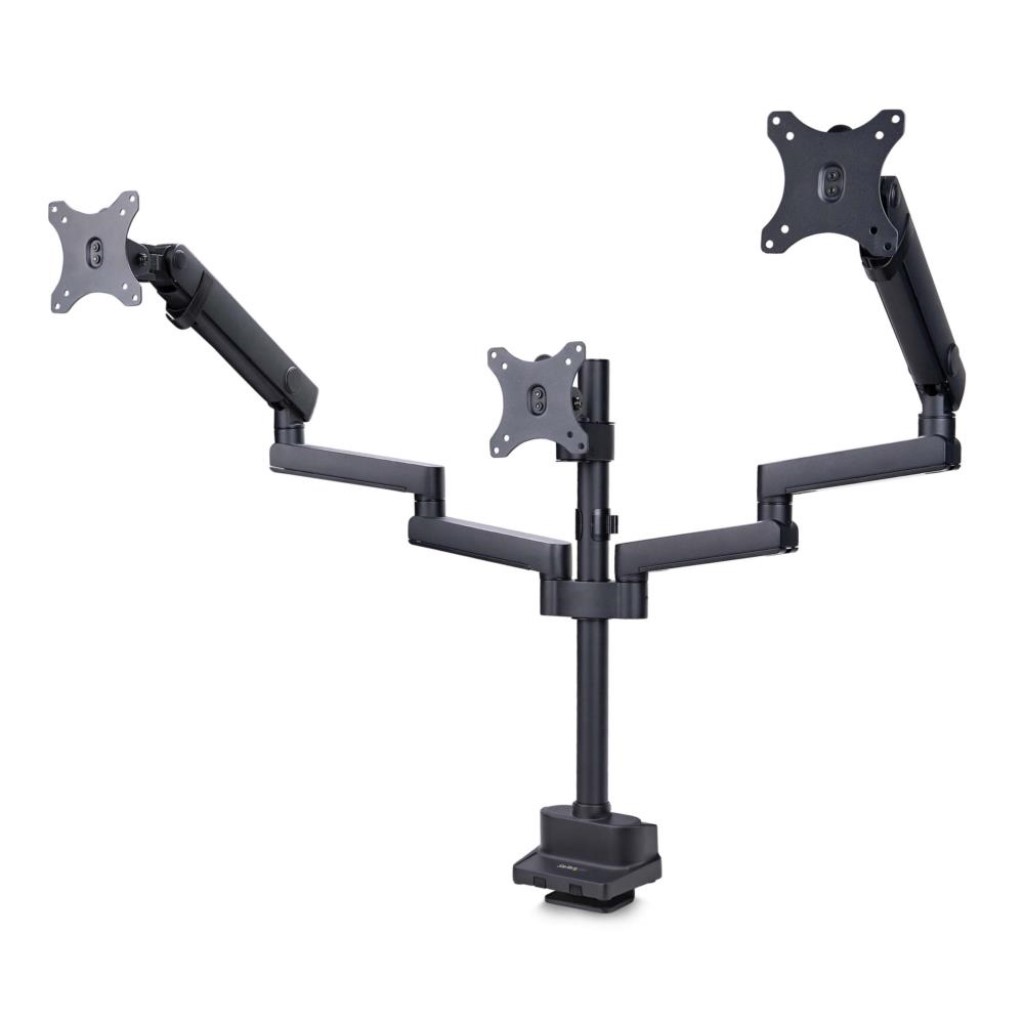 StarTech.com [3MP2AG-MONITOR-ARM] モニターアーム/Cクランプ グロメット固定式/トリプル液晶/最大27インチ/耐荷重7kg/VESA対応/多関節/高さ角度調整可能/3