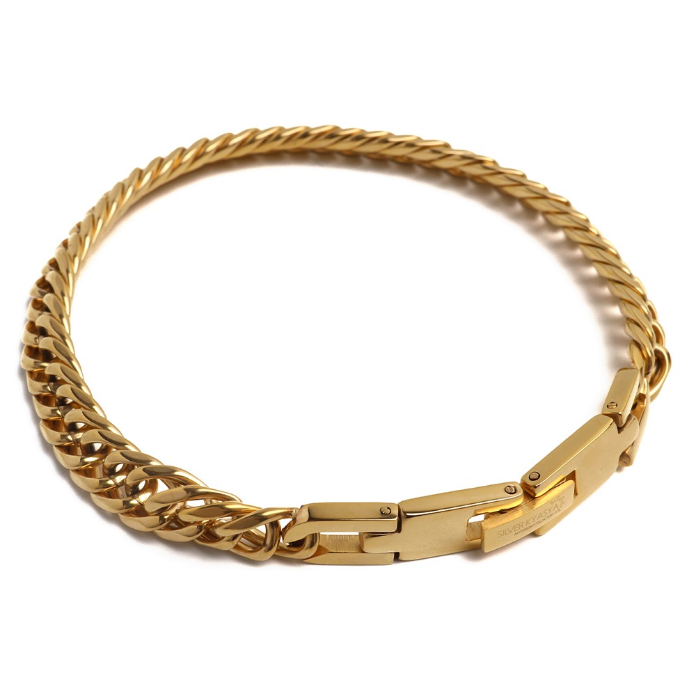 純チタン製 ダブル喜平ブレスレット [b906-7mm-g]