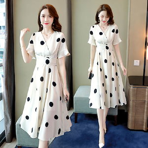 自社生産 高品質 韓国ファッション/ワンピース レディース マキシ 半袖 ロング 大きいサイズ8