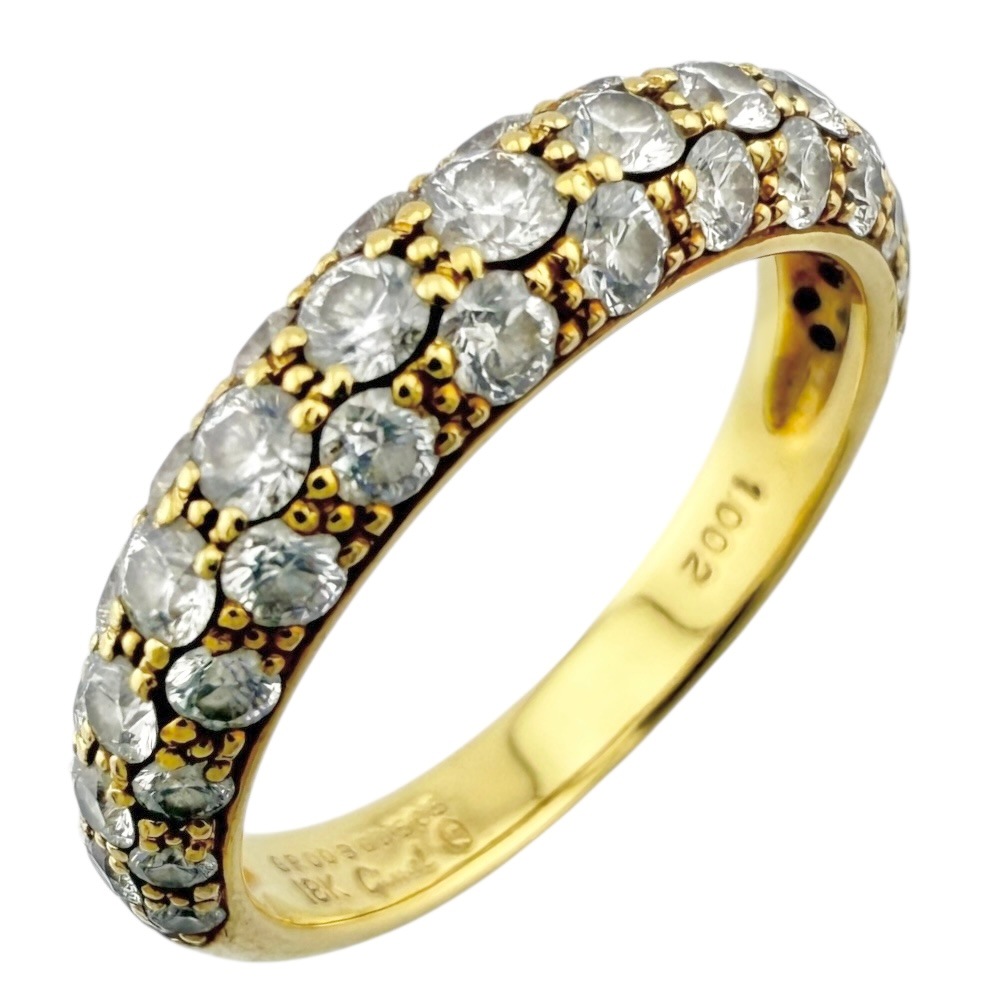 ギメル リング 指輪 9.5号 18金 K18イエローゴールド ダイヤモンド Gimel 中古 美品