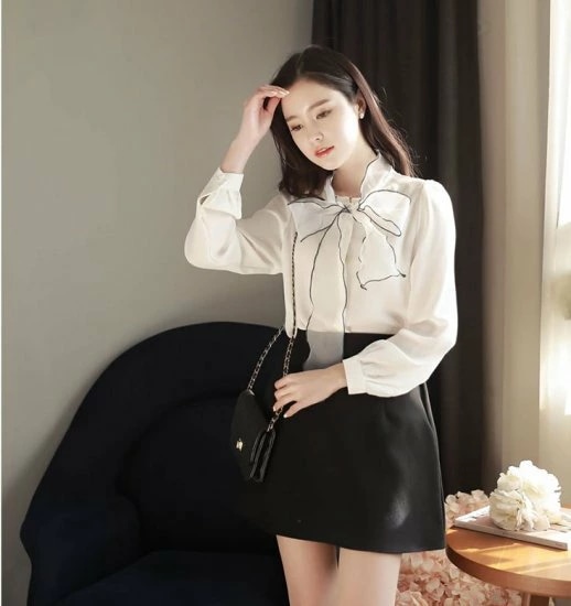 ブラウス レディース 白 長袖 ブラウス ボウタイブラウス レディース リボン タイ ブラウス 長袖 ビジネス リボンブラウス シフォン リボン ブラウス 長袖 レディース リボンシャツ ブラウス 5,064円