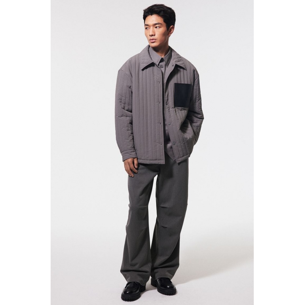 H&M トラウザーズルーズフィットダークグレー