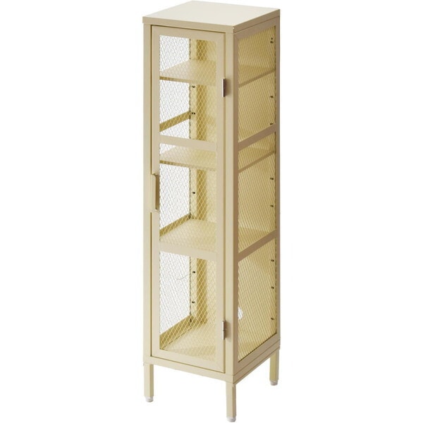 B.Bファニシング BRLS0329KIBEG ベージュ BURUCK スリムメッシュキャビネット4段 メーカー直送