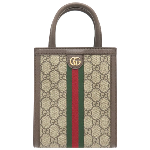 グッチ GUCCI 2WAYバッグ スーパー ミニバッグ GGスプリームキャンバス ベージュ×エボニー ゴールド金具 茶 ハンドバッグ ショルダー 772317 【箱】【中古】 144,200円